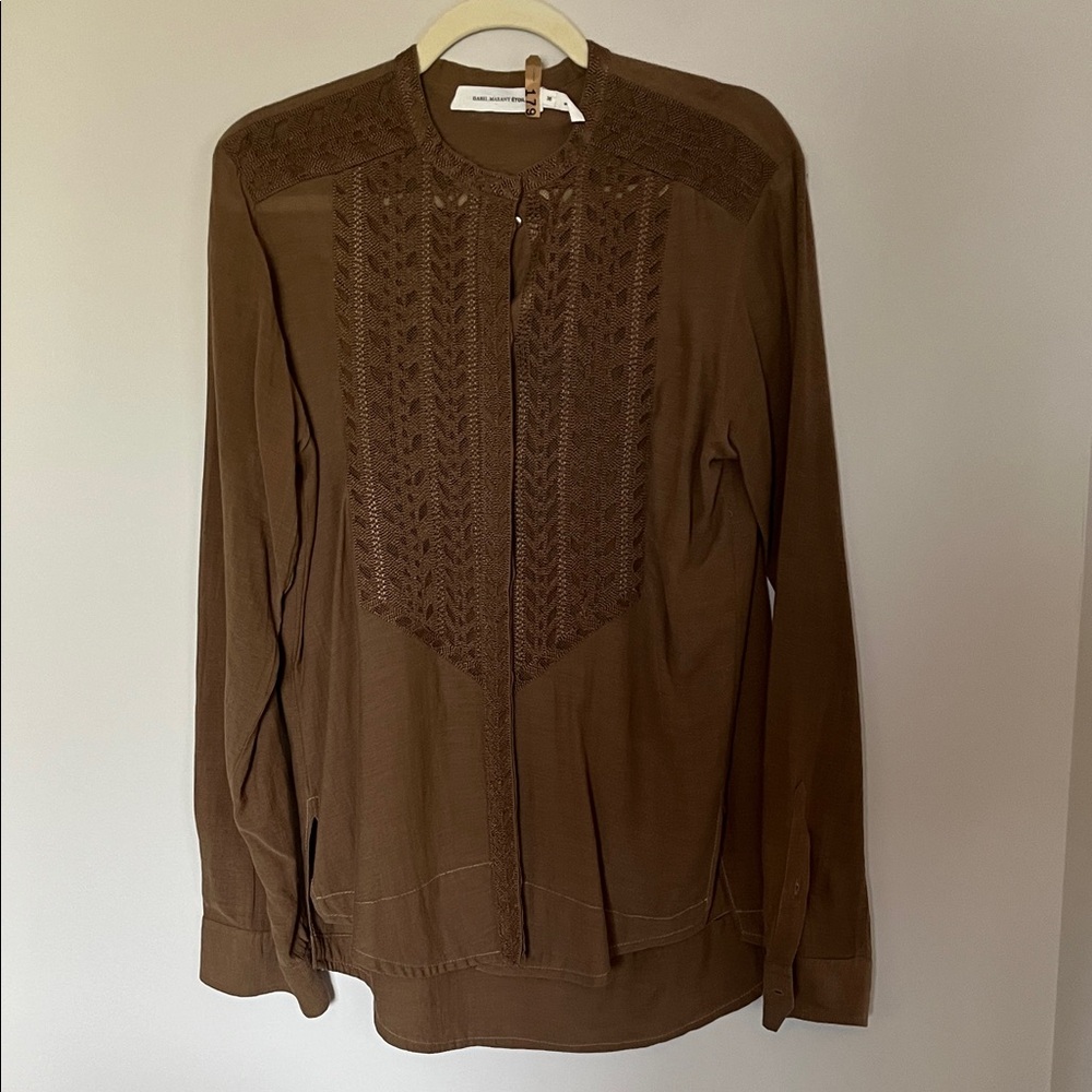 Isabel Marant Étoile Brown Lace Top